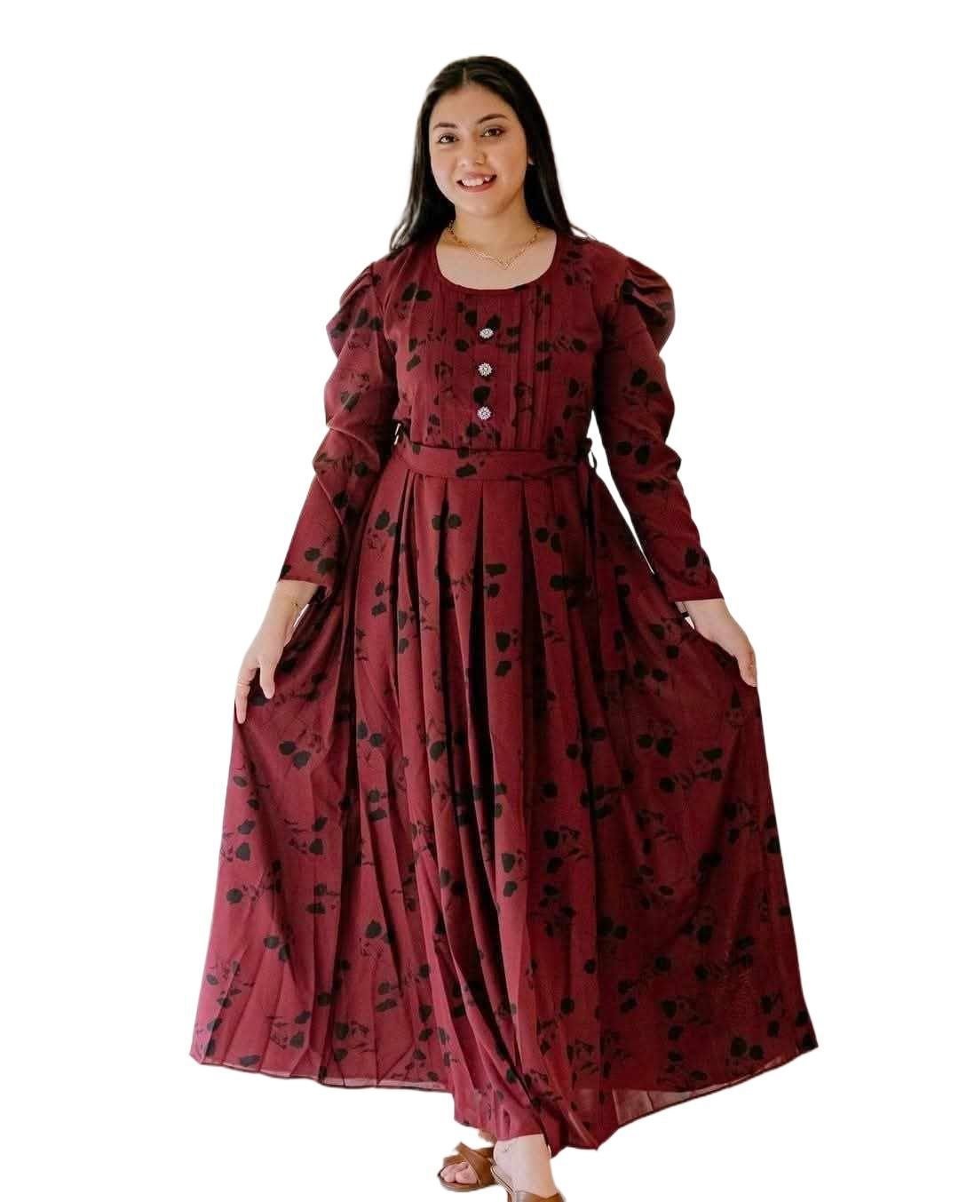 Flowers Print Gown – 1 Piece